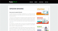 Desktop Screenshot of opzionibinarie.forexinfo.it
